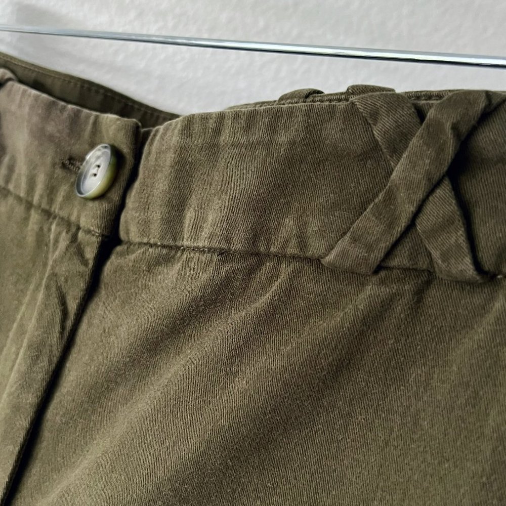 LACOSTE olive green slim leg trouser pants size 2 - Picture 3 of 9